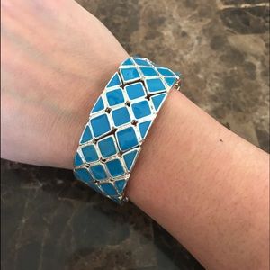 Bracelet - silver and blue